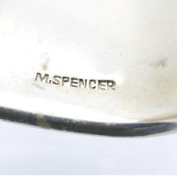 Michael Spencer Navajo Sterling Silver Turquoise Mosaic Bracelet Cuff Coral - Picture 5 of 5